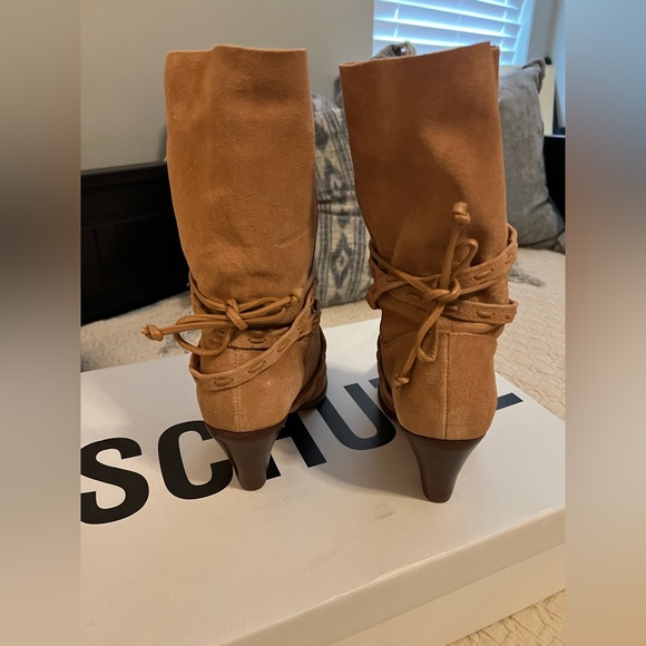 Schutz Portia boot tan suede size 6.5 - Picture 3 of 8